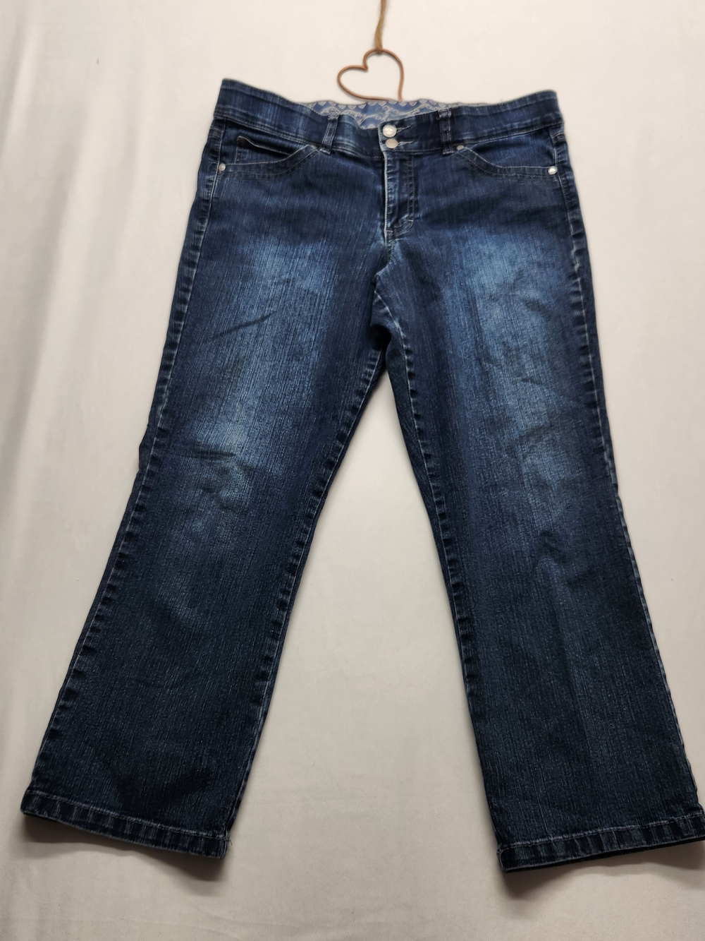 ⭐Bandolino Blu Comfort Stretch Capri Jeans Streetwear Size 10